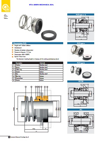 Phốt cơ khí Umbra- MTU